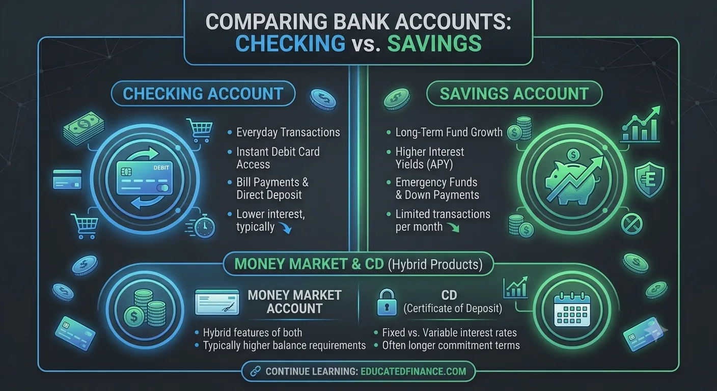 Visual Breakdown: Checking vs Savings and Other Account Types